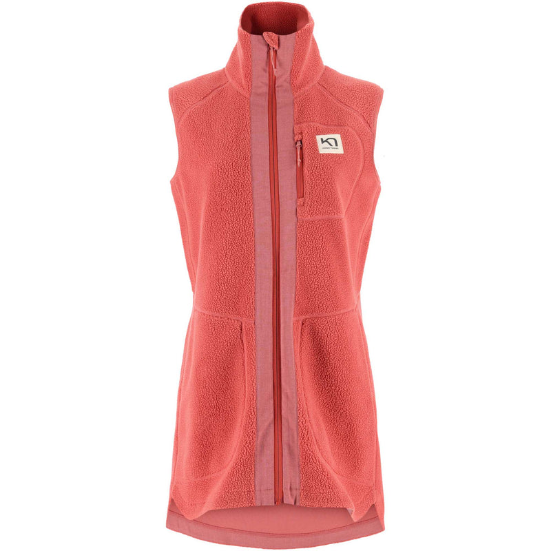 Kari Traa Women's Sanne Pile Vest Long 2024 CEDAR PINK