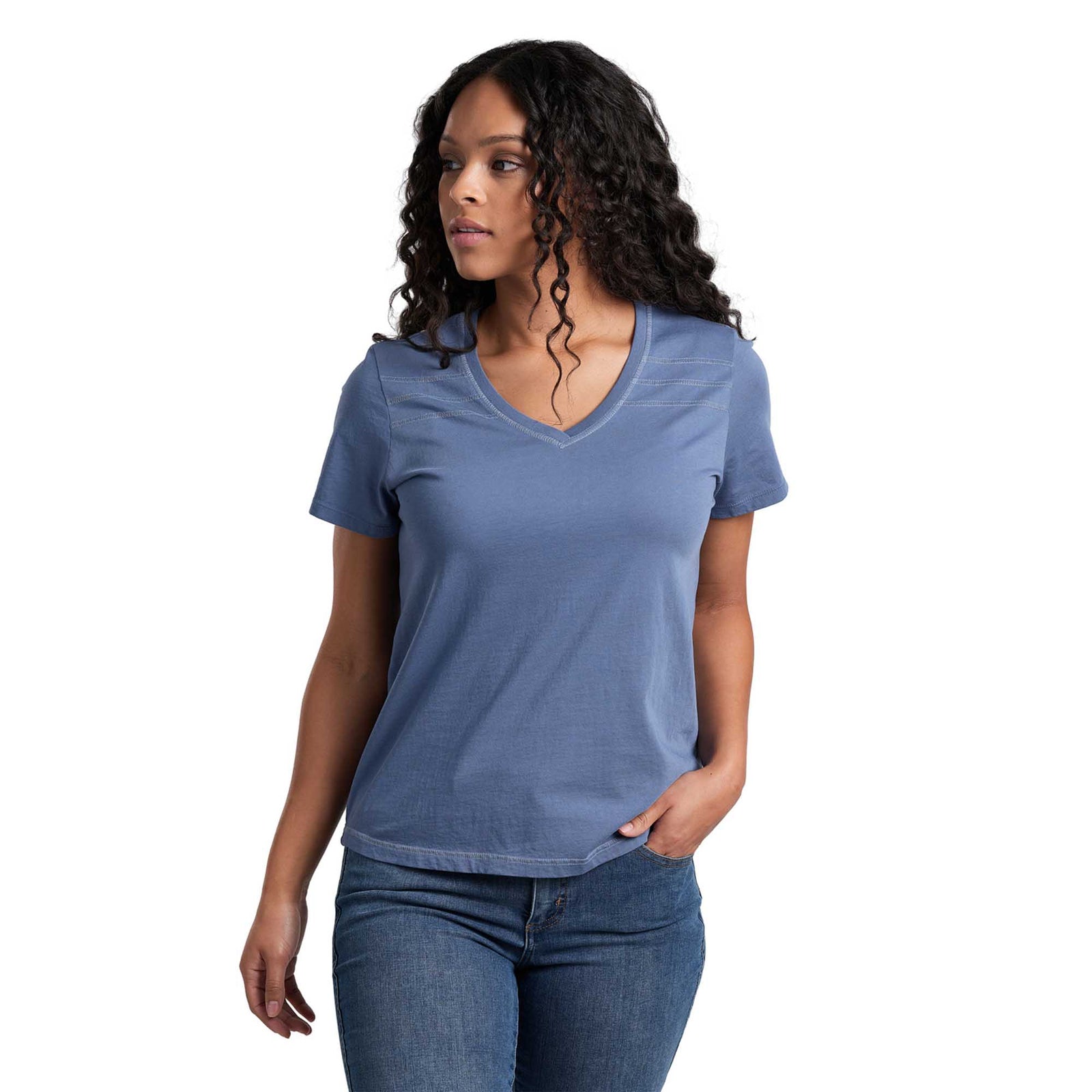 KUHL Women's Arabella™ V-Neck Short Sleeve Tee 2024 FLINT BLUE