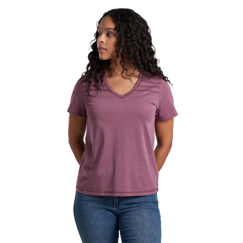 KUHL Women's Arabella™ V-Neck Short Sleeve Tee 2024 MAUVE