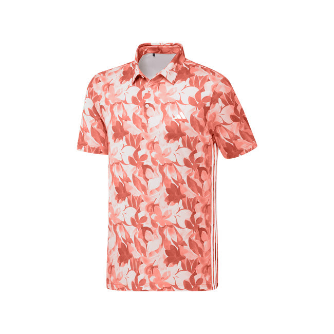 Adidas Men's Floral Golf Polo 2023 CORAL FUSION