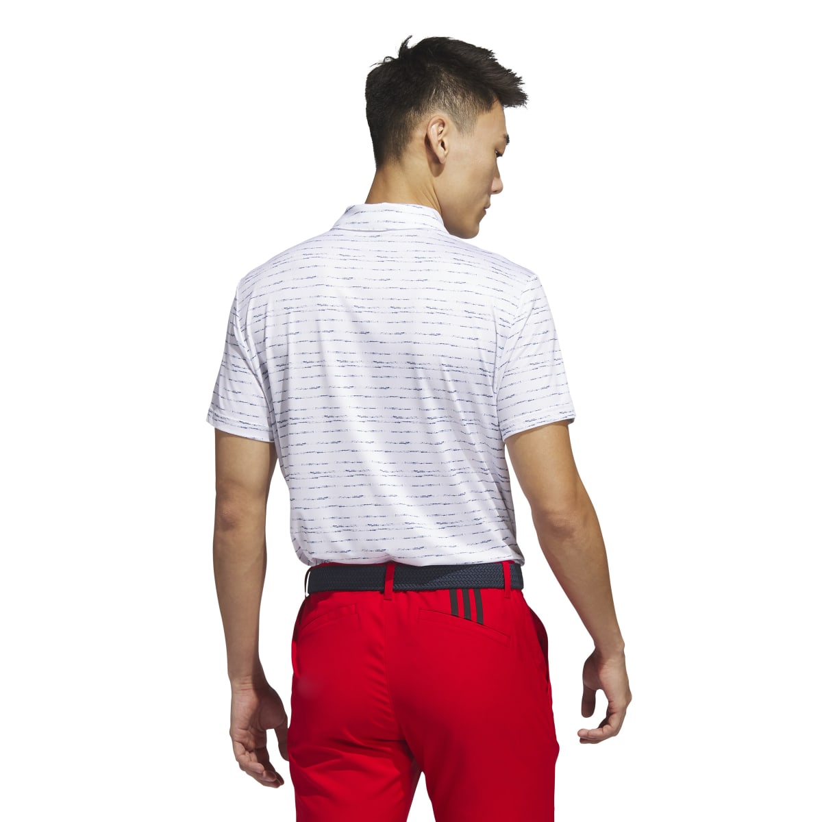 Adidas Men's Stripe Zip Golf Polo Shirt 2023 