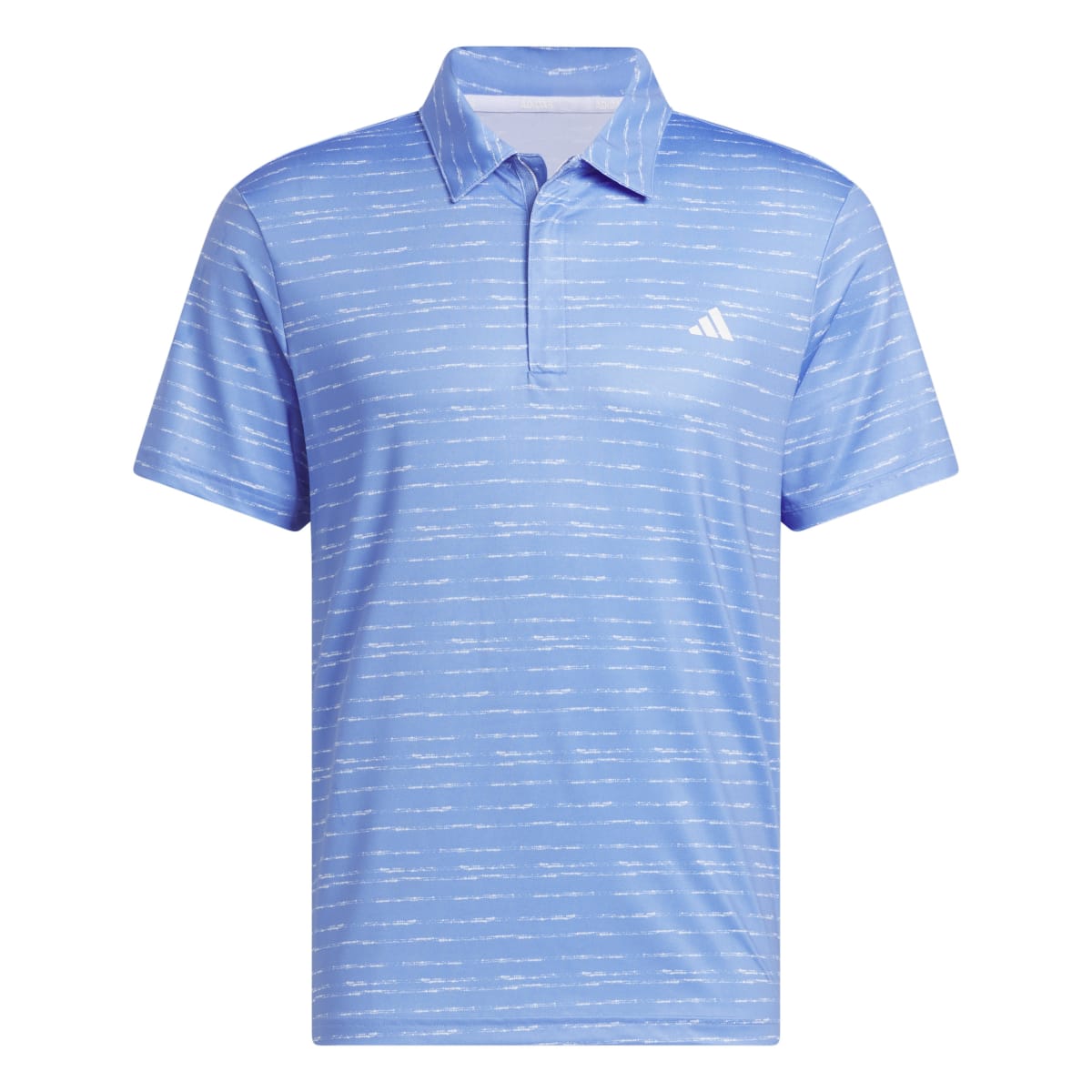 Adidas Men's Stripe Zip Golf Polo Shirt 2023 BLUE FUSION