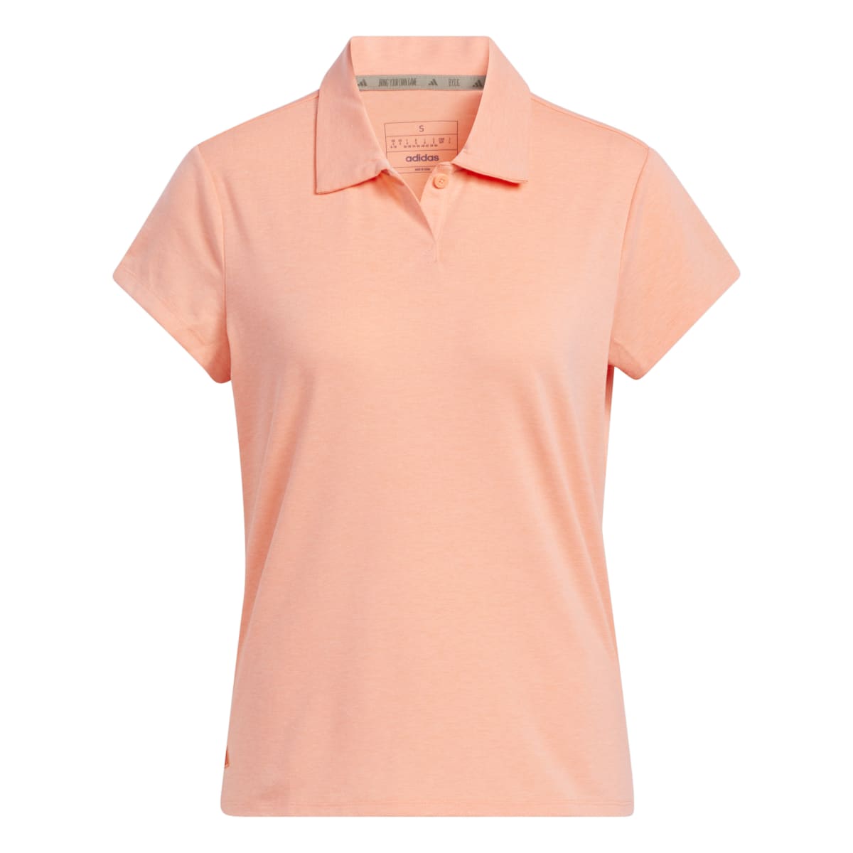 Adidas Women's Go-To Heathered Golf Polo 2023 CORAL FUSION MEL