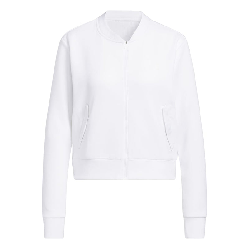 Adidas Women's Knit Golf Bomber Jacket 2023 WHITE