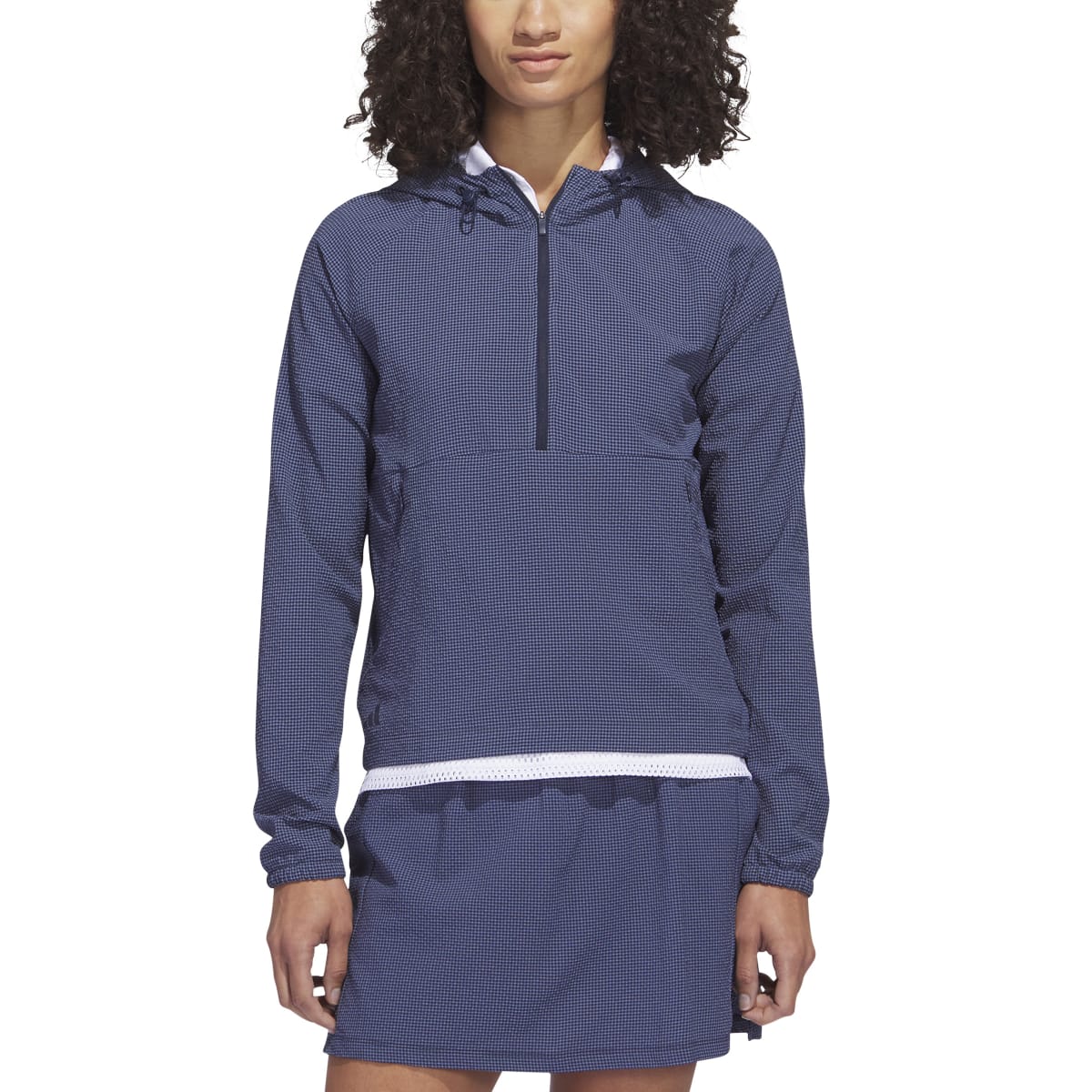 Adidas Women's Seersucker 1/4-Zip Golf Hoodie 2023 