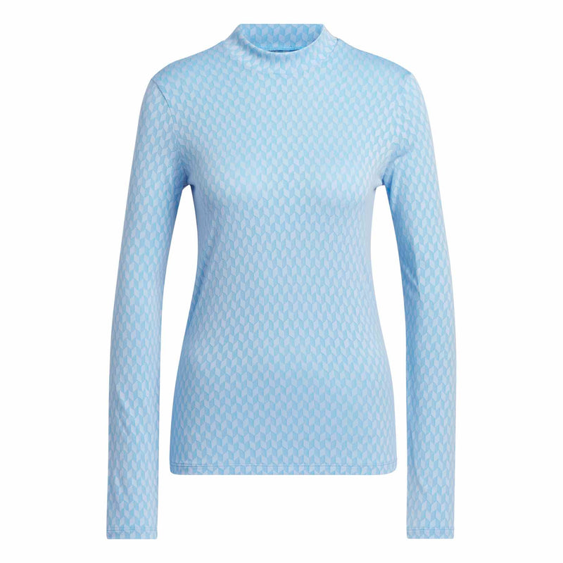 Adidas Women's Ultimate365 Tour HEAT.RDY Mock Neck Polo Shirt 2024 SEMI BLUE BURST