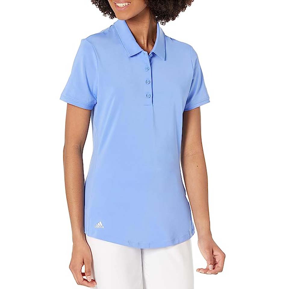 Adidas Women's Ultimate365 Short Sleeve Solid Golf Polo 2023 BLUE  FUSION