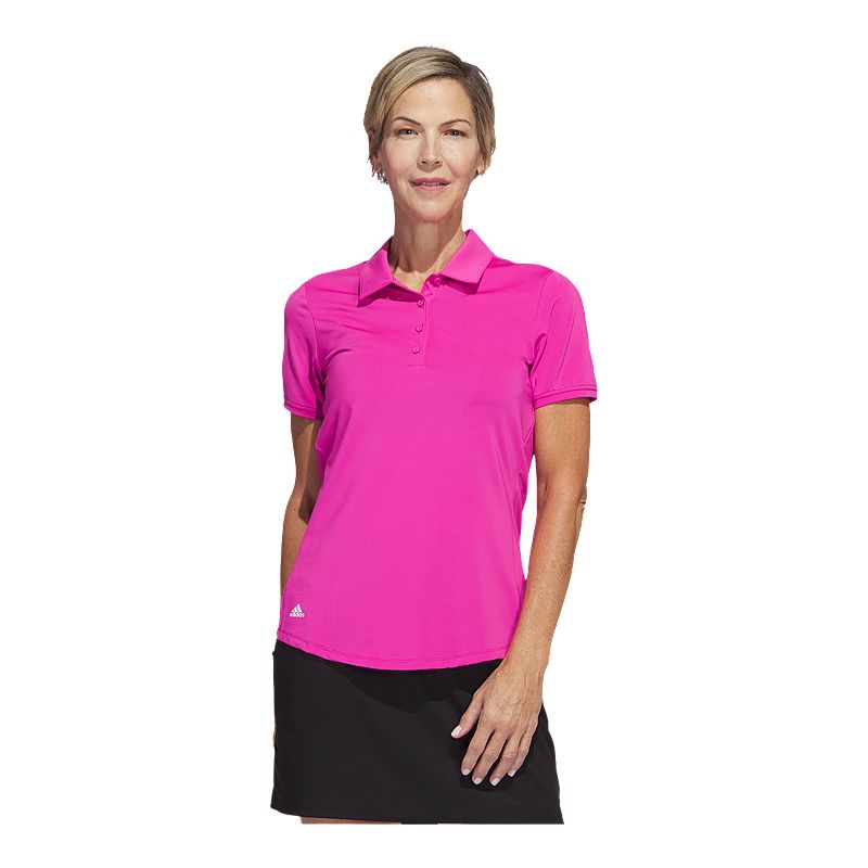 Adidas Women's Ultimate365 Short Sleeve Solid Golf Polo 2023 LUCID FUCHSIA