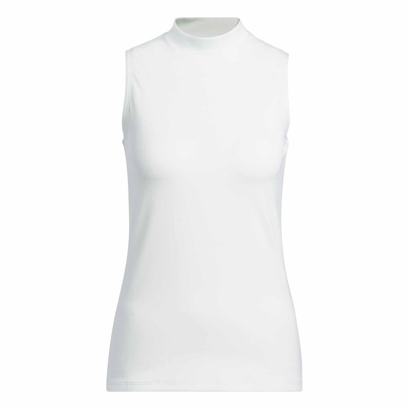 Adidas Women's Ultimate365 Sleeveless Mock Neck Polo Shirt 2024 CRYSTAL JADE