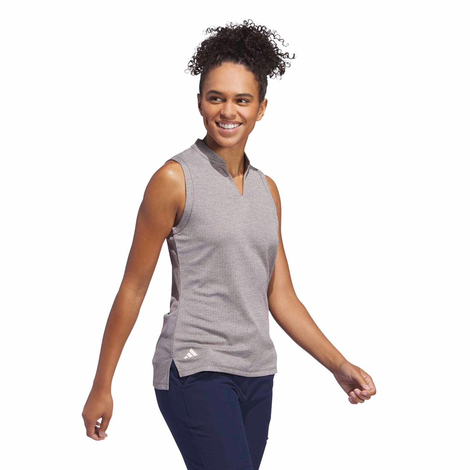 Adidas Women's Ultimate365 Textured Sleeveless Polo Shirt 2024 