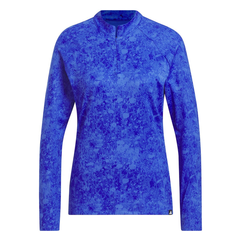 Adidas Women's Ultimate365 Tour Long Sleeve Printed Golf Shirt 2023 LUCID BLUE