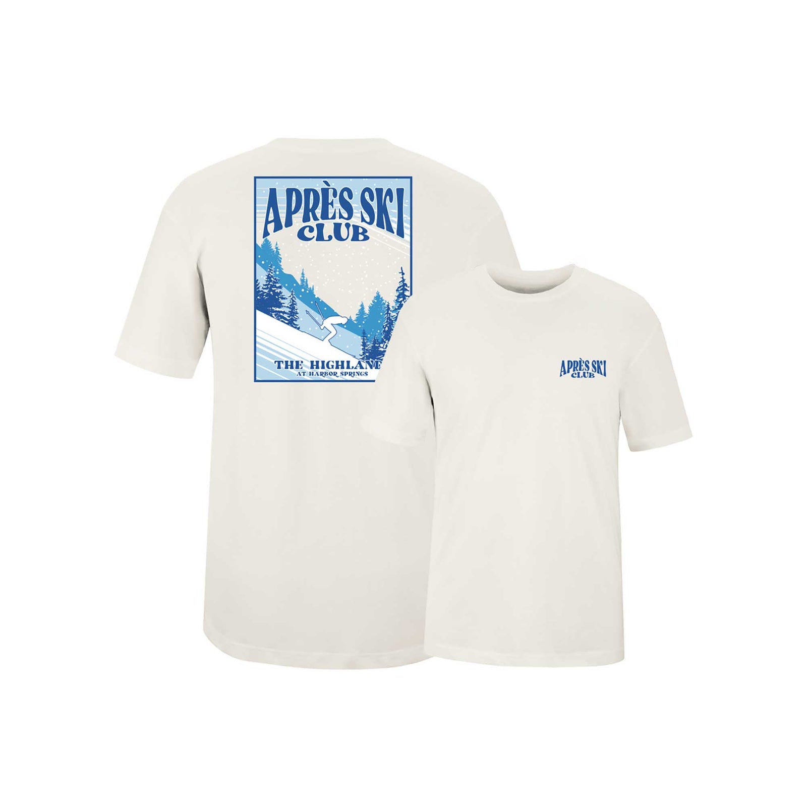 The Highlands Apres Ski Poster Midweight Short Sleeve Tee 2024 VINTAGE WHITE