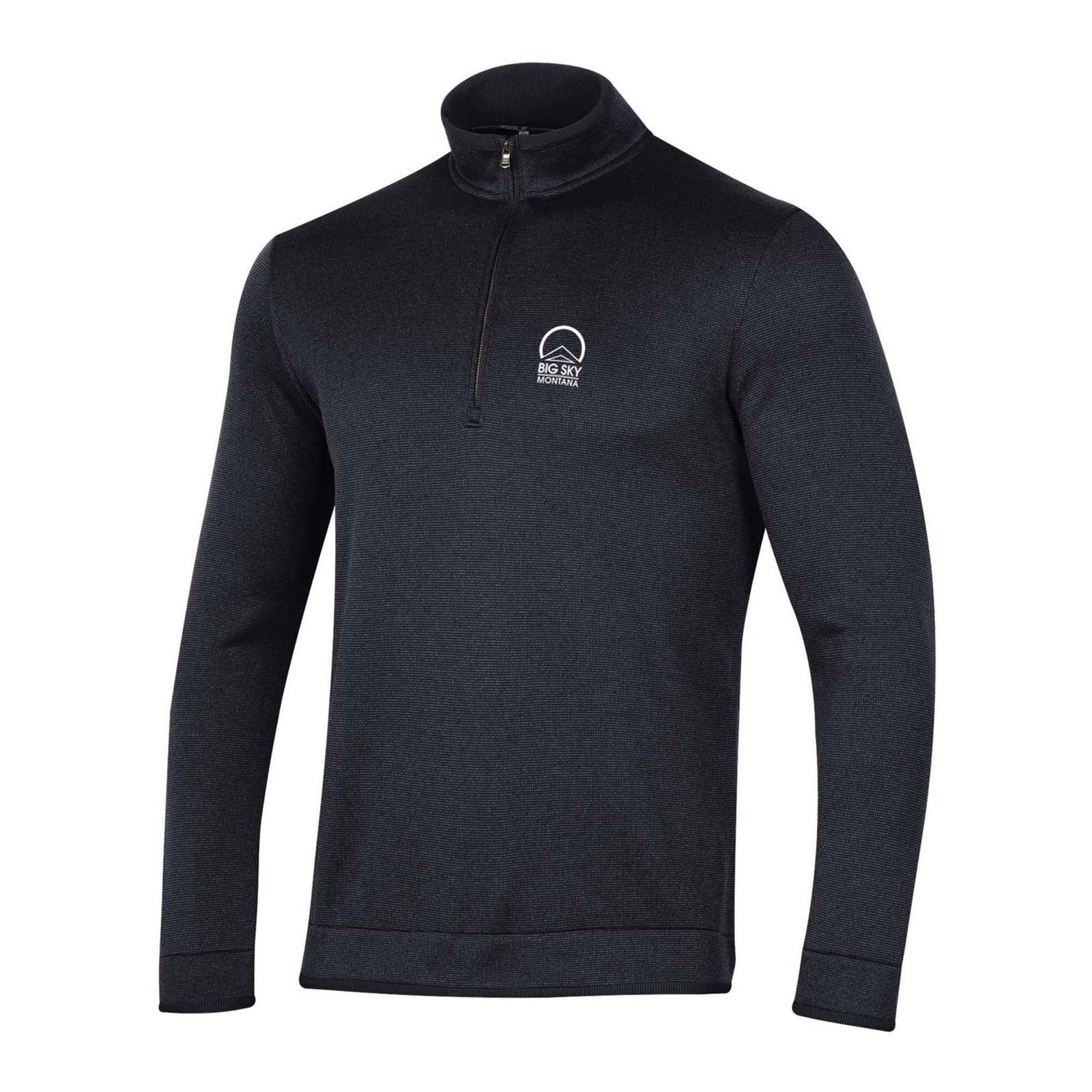 Big Sky Men's Speck 1/4-Zip Under Armour Sweater Fleece BLACK