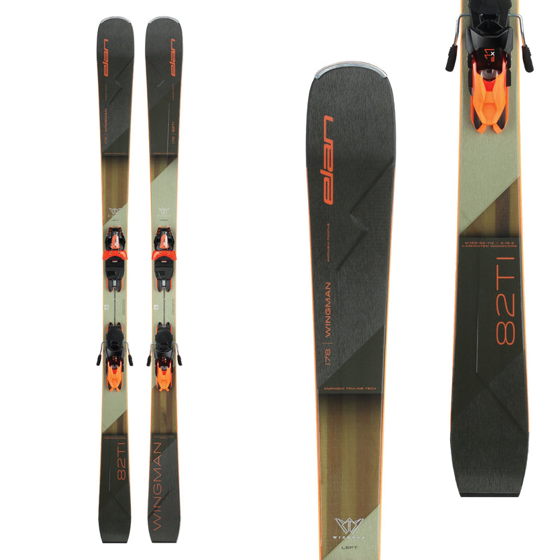 Elan Men's Wingman 82 TI Skis + PS ELX 11.0 Bindings 2025 160