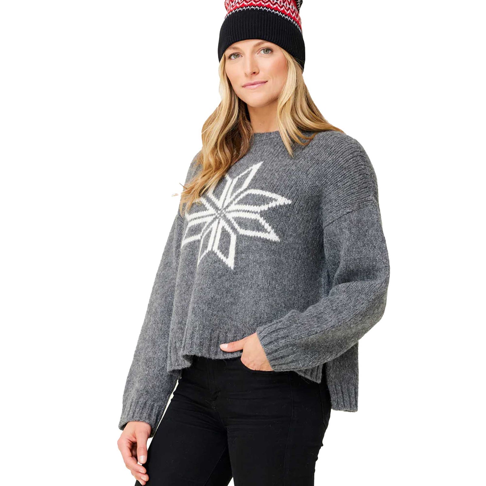 Krimson Klover Women's Snowflake Pullover Sweater 2024 