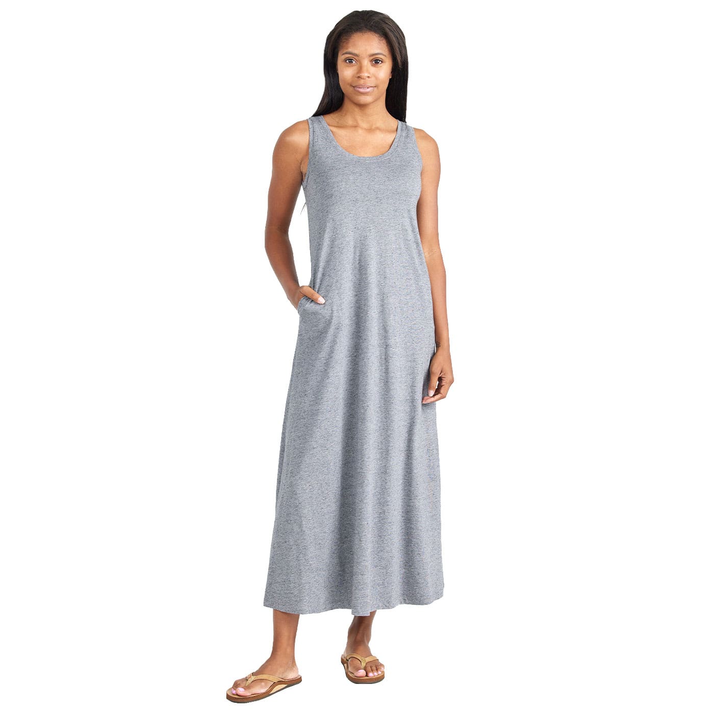 Free Fly Women's Bamboo Heritage Midi Dress 2024 HEATHER FLI