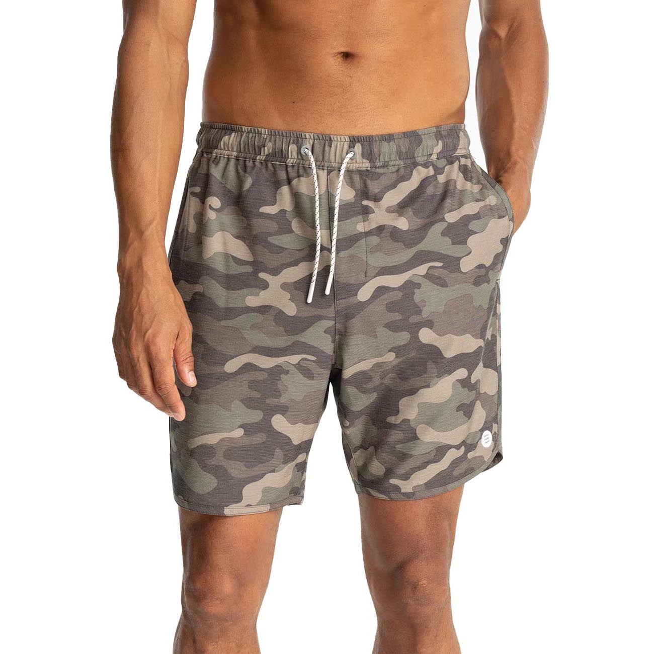 Free Fly Men's Reverb Shorts 2024 WOODLAND CAMO PRINT