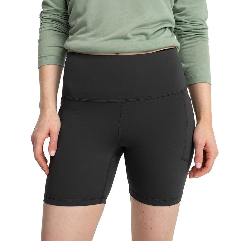 Free Fly Women's All Day 6in Pocket Shorts 2024 BLACK SAND
