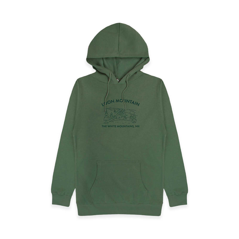 Loon Mountain Grove Coastal Hoodie 2024 PINE