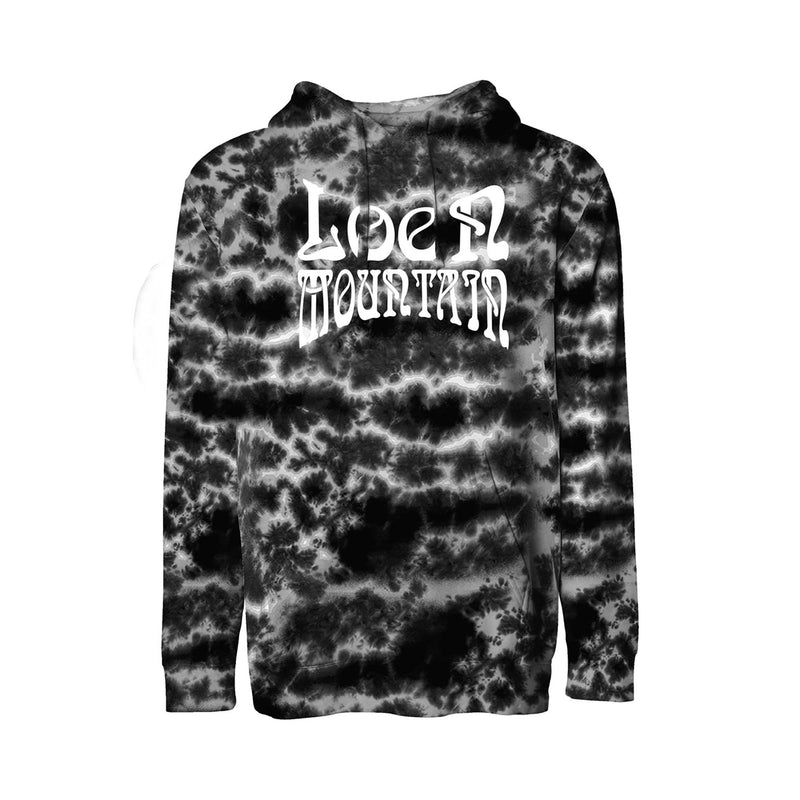 Loon Mountain Grunge Concave Crinkle Tie Dye Hoodie 2024 BLACK CRINKLE