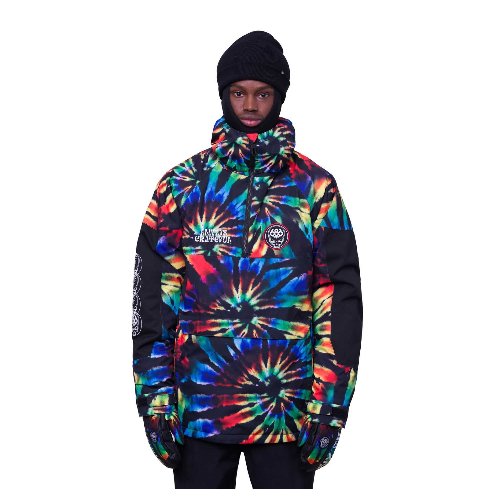 686 Men's Renewal Insulated Anorak 2024 GRATEFUL DEAD BLACK TIE DYE