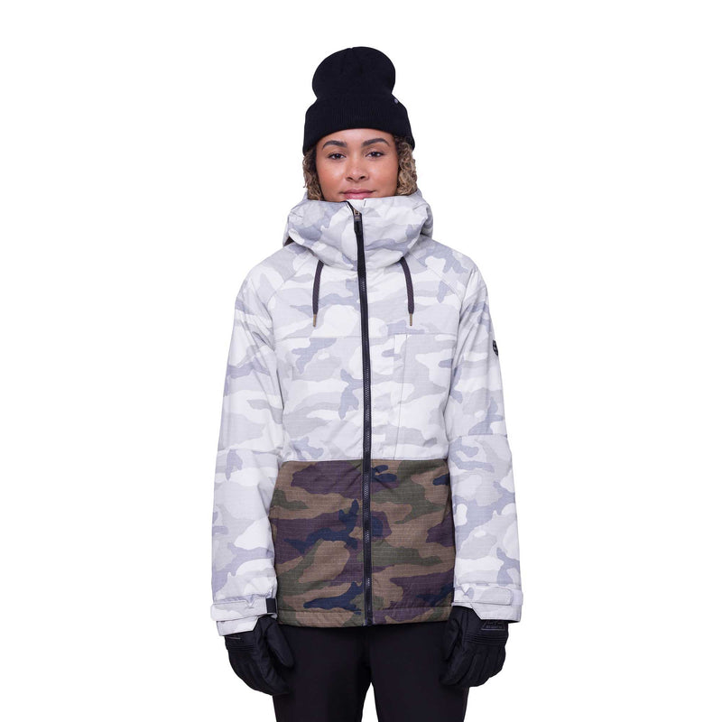 686 Women's Athena Insulated Jacket 2024 WHITE CAMO COLORBLOCK