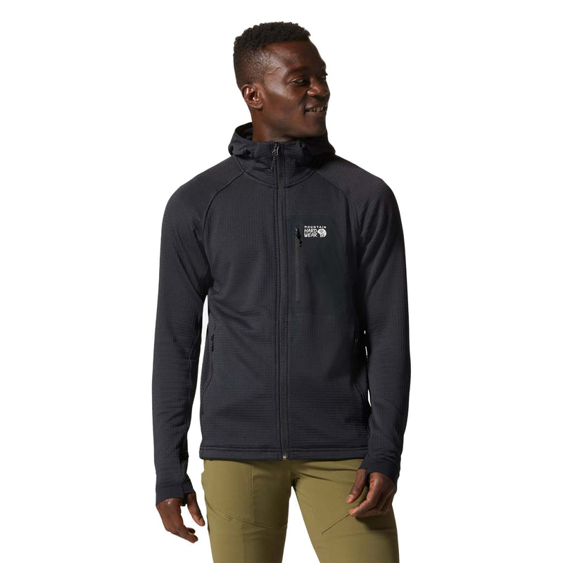 Mountain Hardwear Men's Polartec® Power Grid™ Full Zip Hoody 2024 BLACK