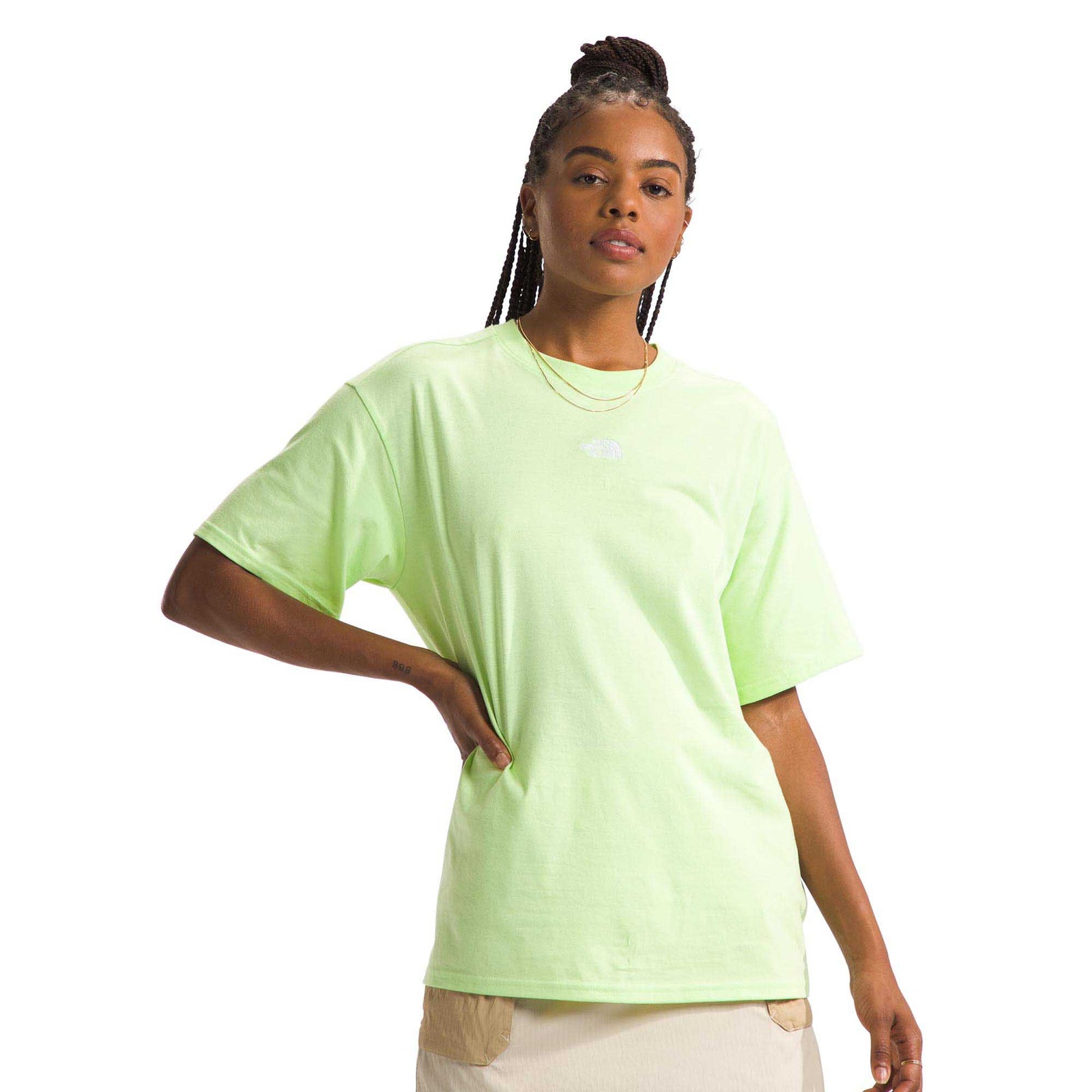 The North Face Women's Short-Sleeve Evolution Oversized Tee 2024 ASTRO LIME