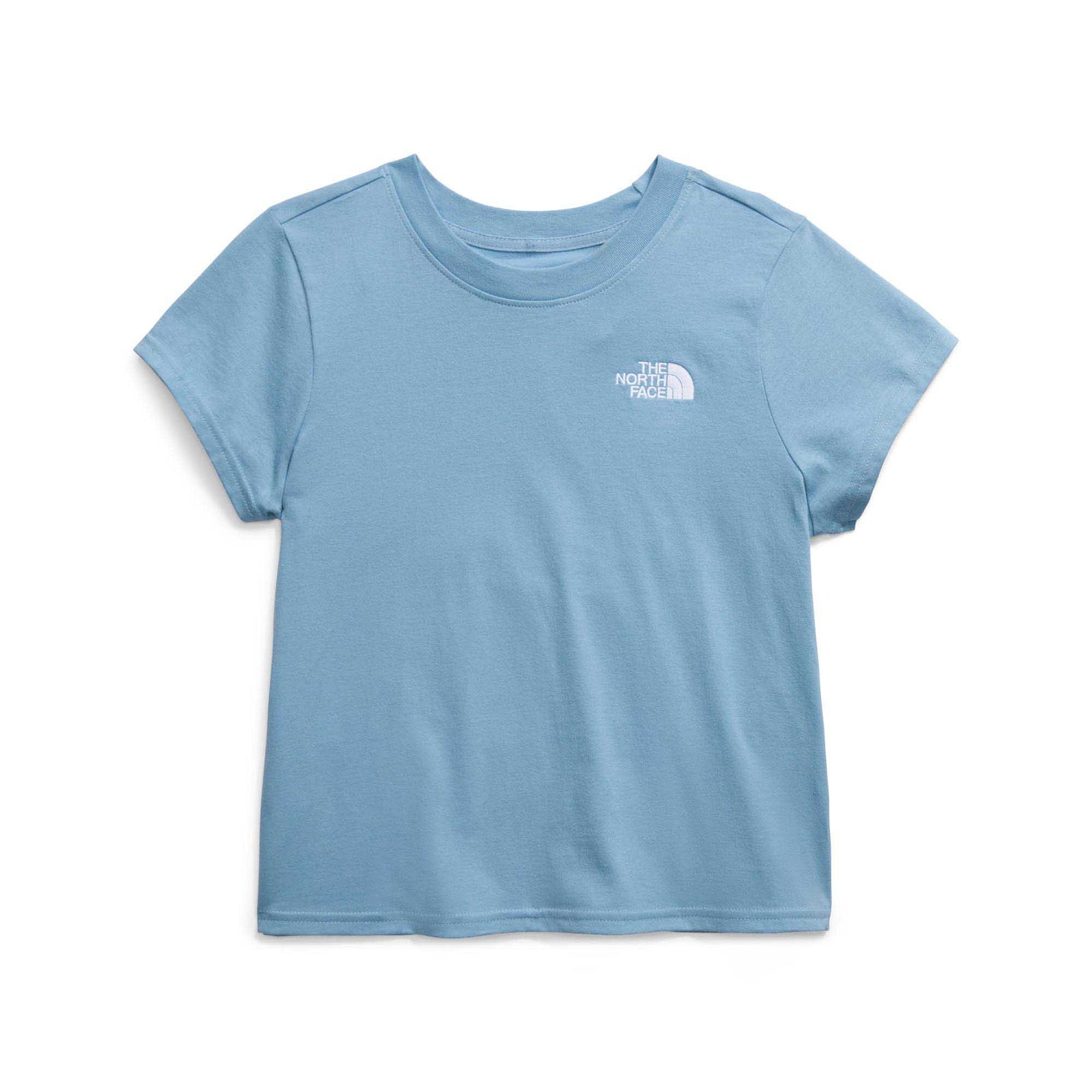 The North Face Women's Short-Sleeve Evolution Cutie Tee 2024 STEEL BLUE