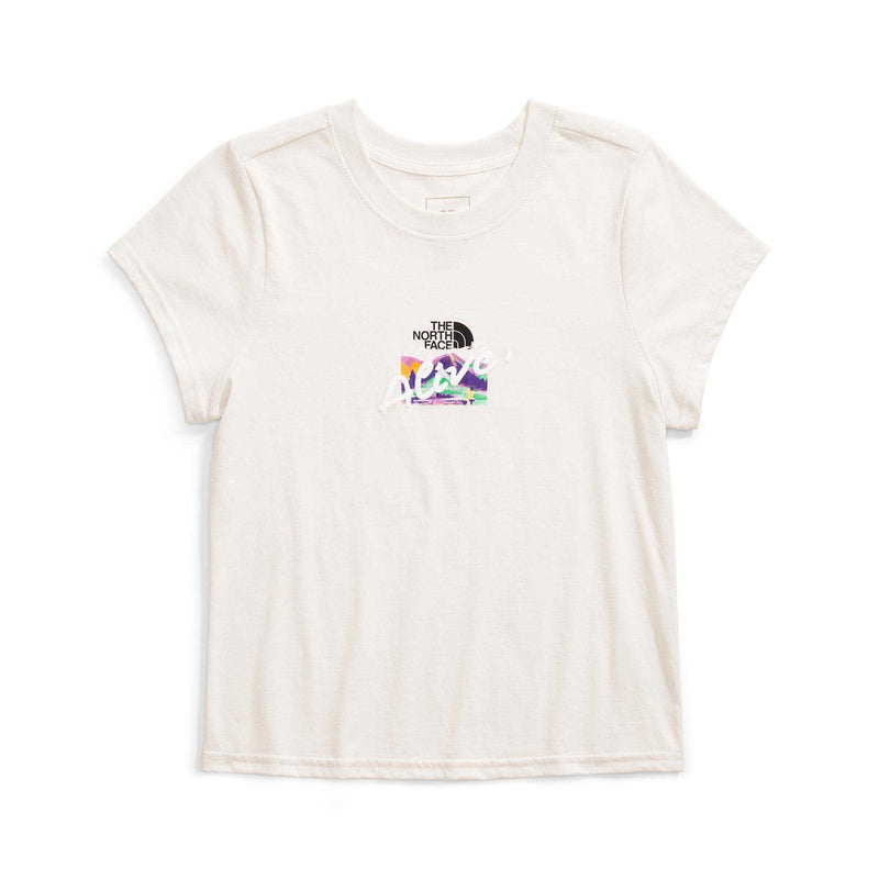 The North Face Women's Short-Sleeve Evolution Cutie Tee 2024 WHITE DUNE/IWD