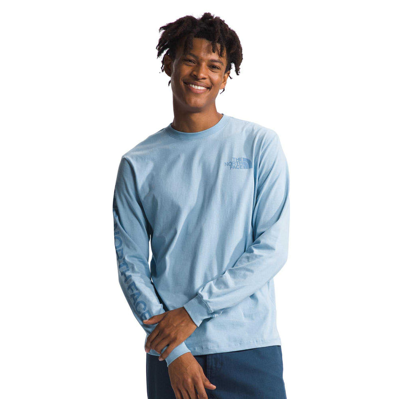 The North Face Men's Long-Sleeve Sleeve Hit Graphic Tee 2024 STEEL BLUE/INDIGO STONE