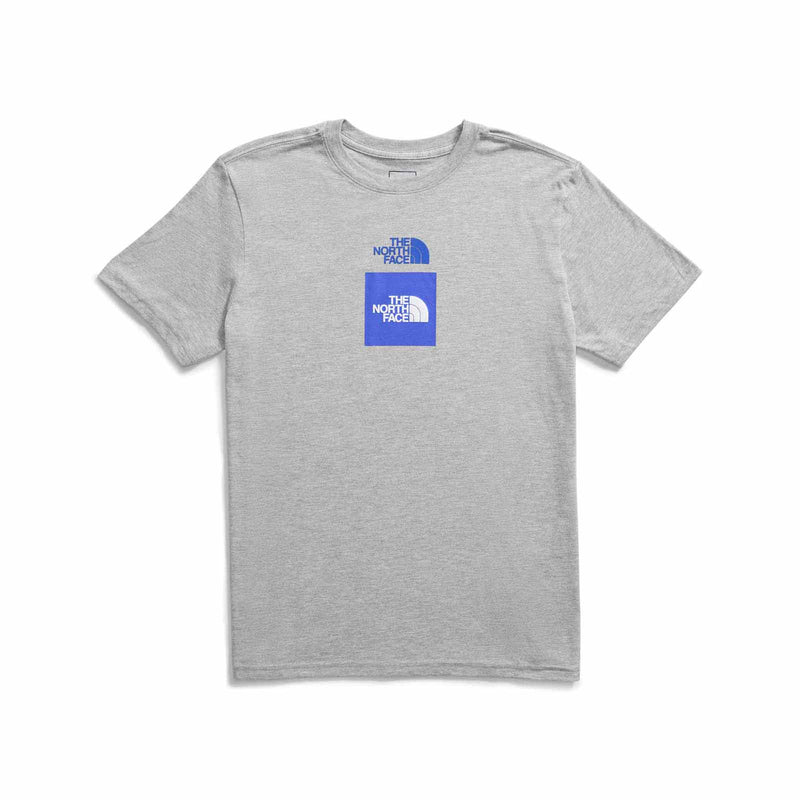 The North Face Junior's Short-Sleeve Graphic Tee 2024 TNF LIGHT GREY HEATHER/SOLAR BLUE