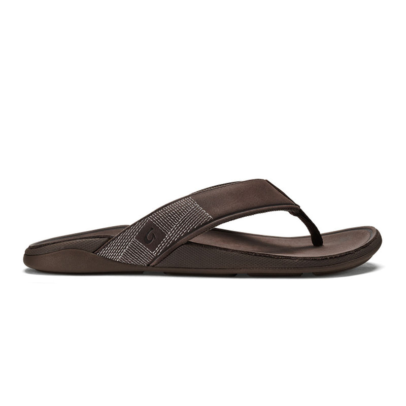 OluKai Men's Tuahine Sandals 2024 DARK WOOD