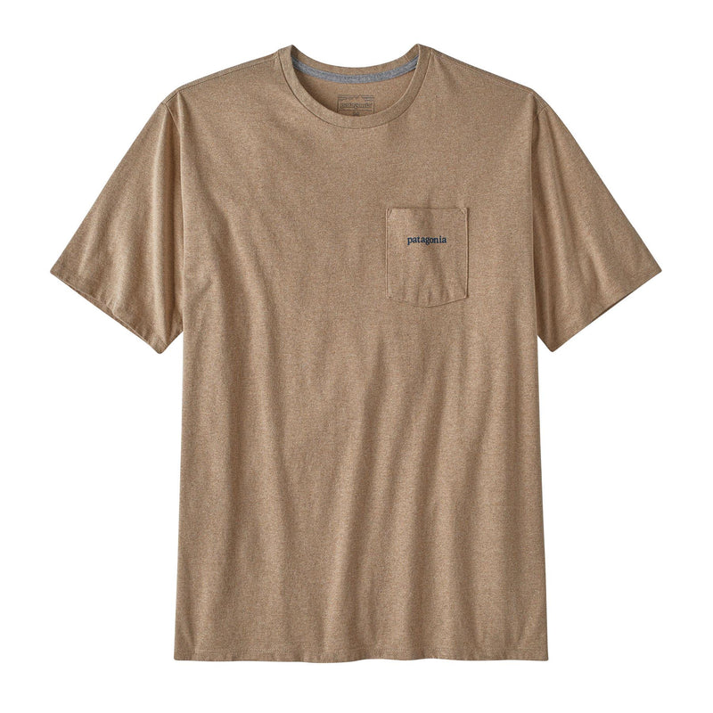 Patagonia Men's Line Logo Ridge Pocket Responsibili-Tee® 2024 GRAYLING BROWN