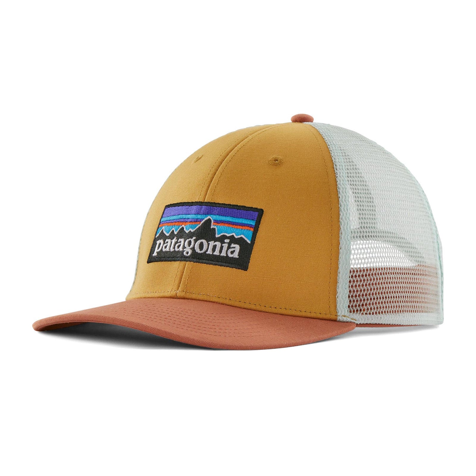 Patagonia P-6 Logo LoPro Trucker Hat 2024 PUFFERFISH GOLD