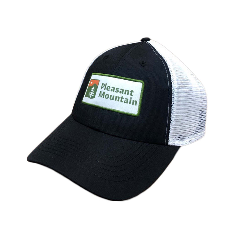 Pleasant Mountain Structured Performance Mesh Trucker Hat BLACK/WHITE
