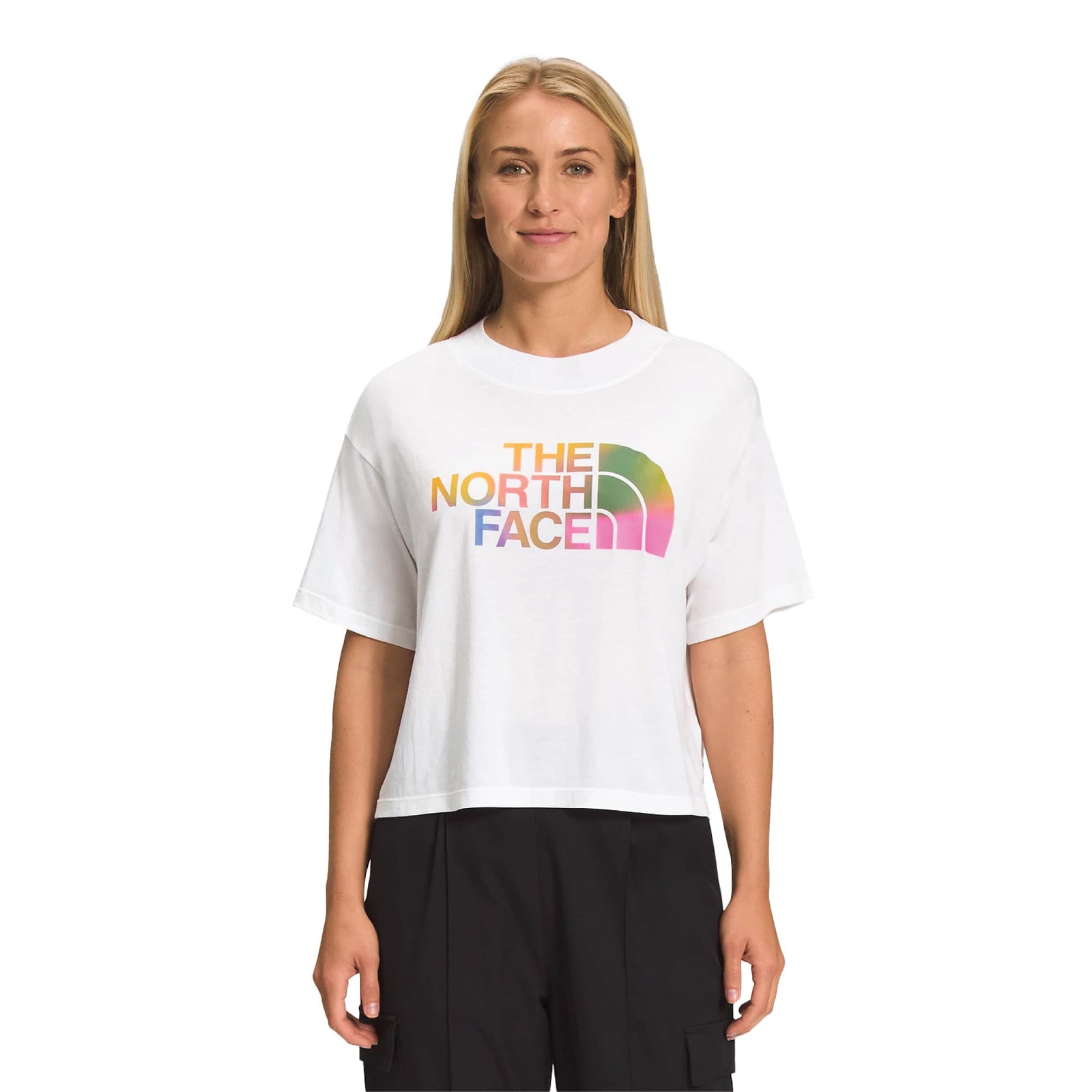 The North Face Women's Short Sleeve Half Dome Crop Tee 2023 A TNF WHITE/O