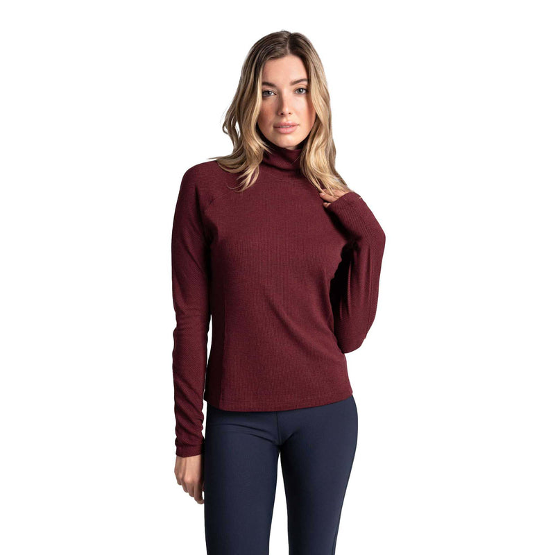 Lole Women's Traverse Turtle Neck Long Sleeve 2024 PORT HEATHER