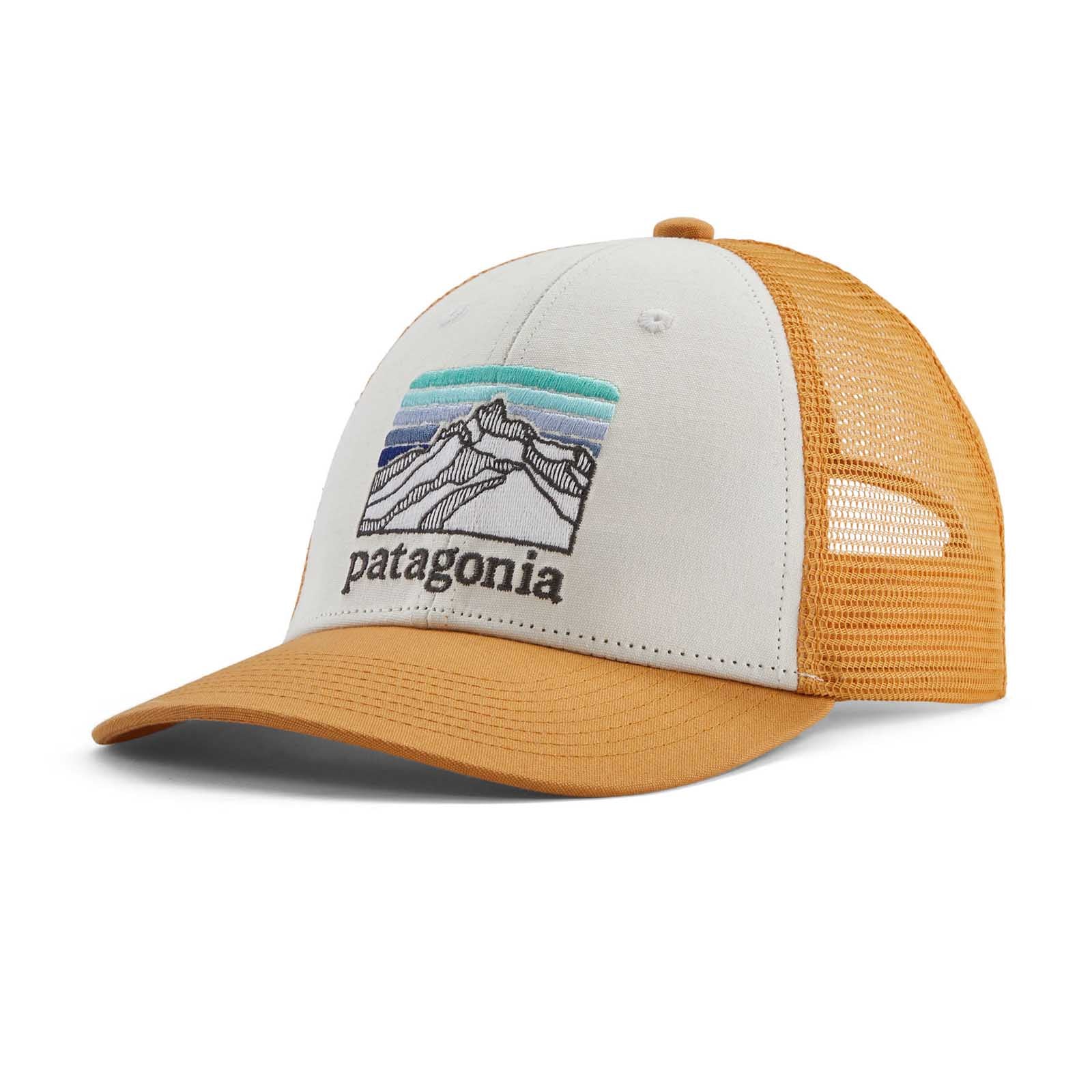 Patagonia Line Logo Ridge LoPro Trucker Hat 2024 WHITE W/DRIED MANGO