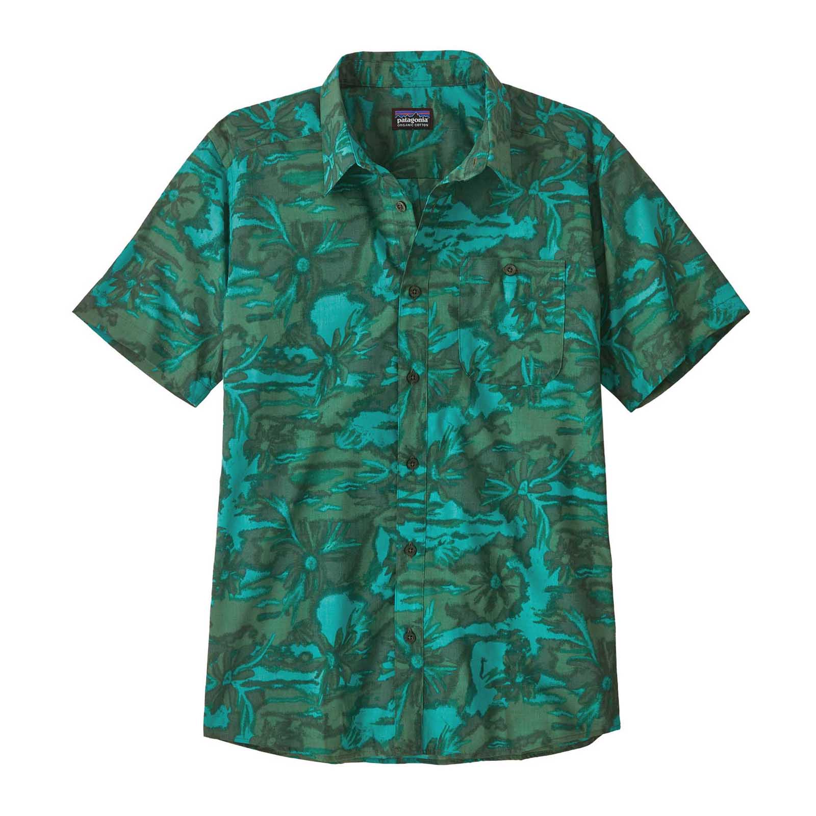 Patagonia Men's Go-To Shirt 2024 CLIFFS AND WAVES: CONIFER GREEN