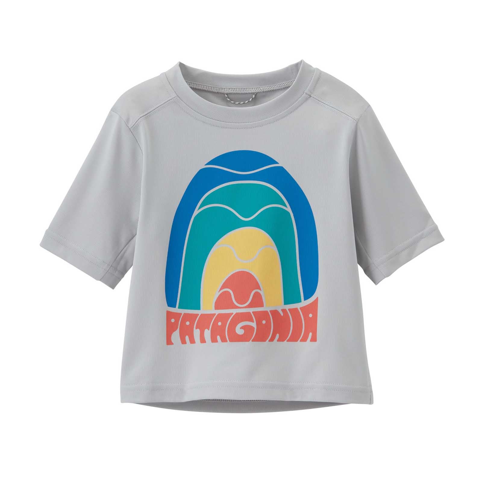 Patagonia Toddler's Capilene® Silkweight T-Shirt 2024 RAINBOW WAVE: TAILORED GREY