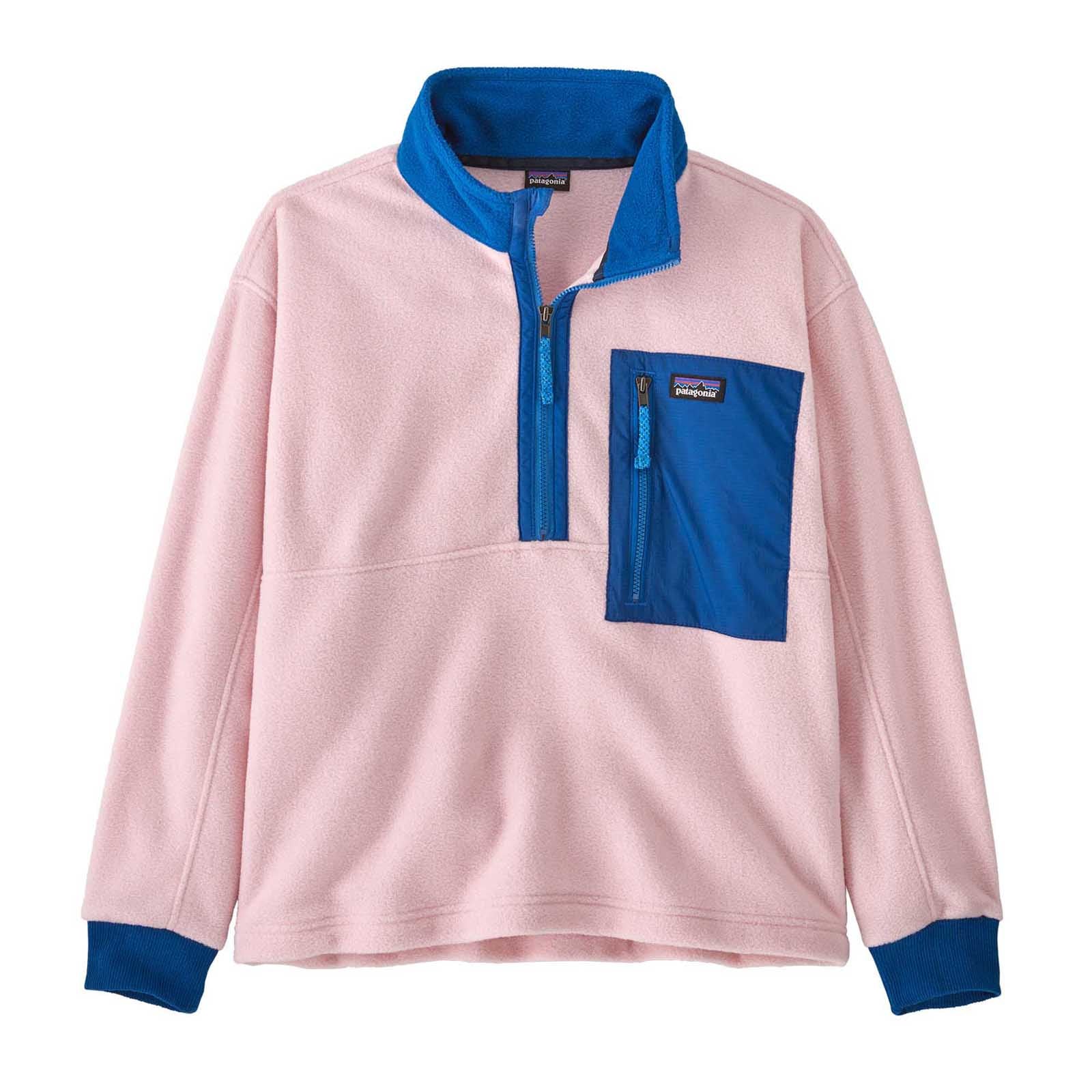 Patagonia Junior's Microdini 1/2-Zip Fleece Pullover 2024 PEACEFUL PINK