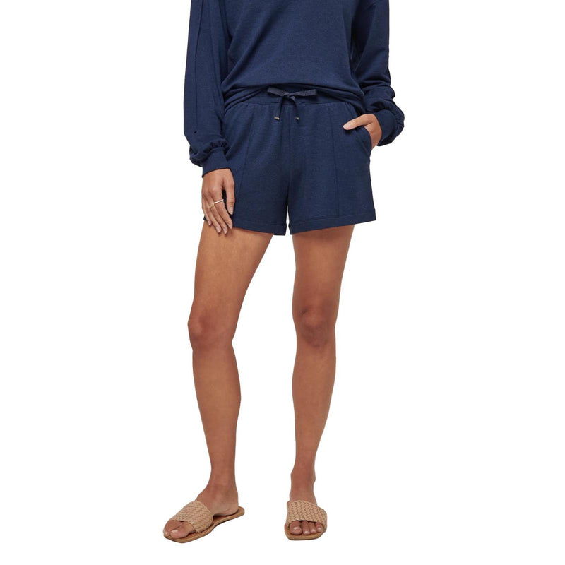 TravisMathew Women's Salt In The Air 2.0 Cloud Terry Shorts 2024 HEATHER NAVAL ACADEMY