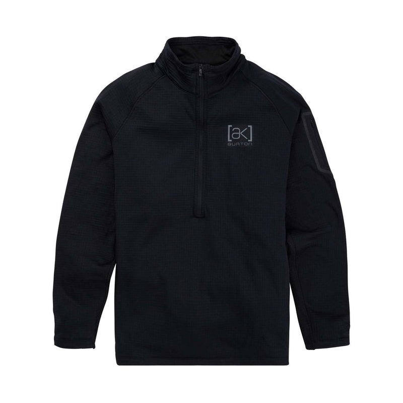 Burton Men's [ak] Helium Power Grid Half-Zip Fleece 2024 TRUE BLACK