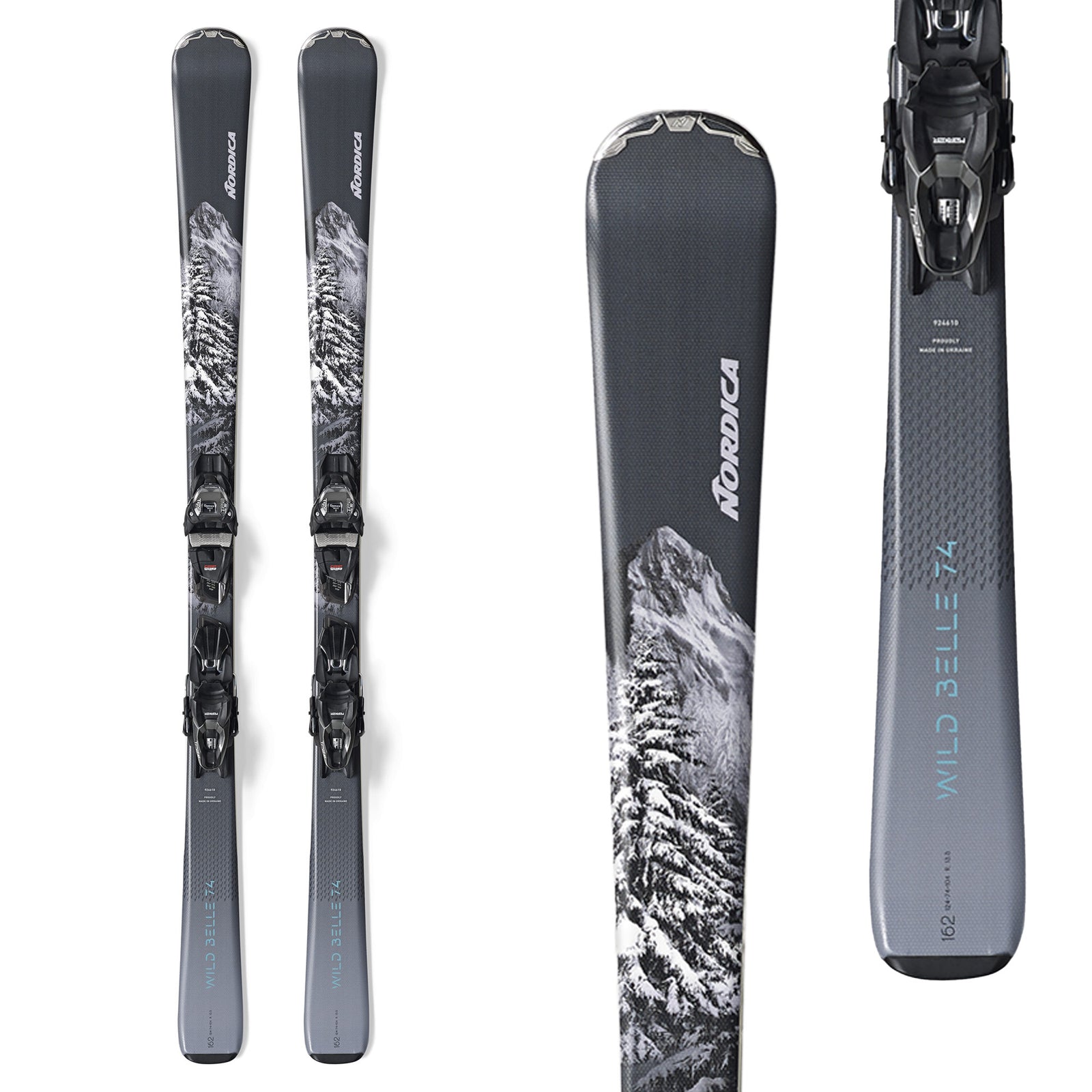 Nordica Women's Wild Belle 74 Skis + TP2 Compact 10 FDT Bindings 2025 138
