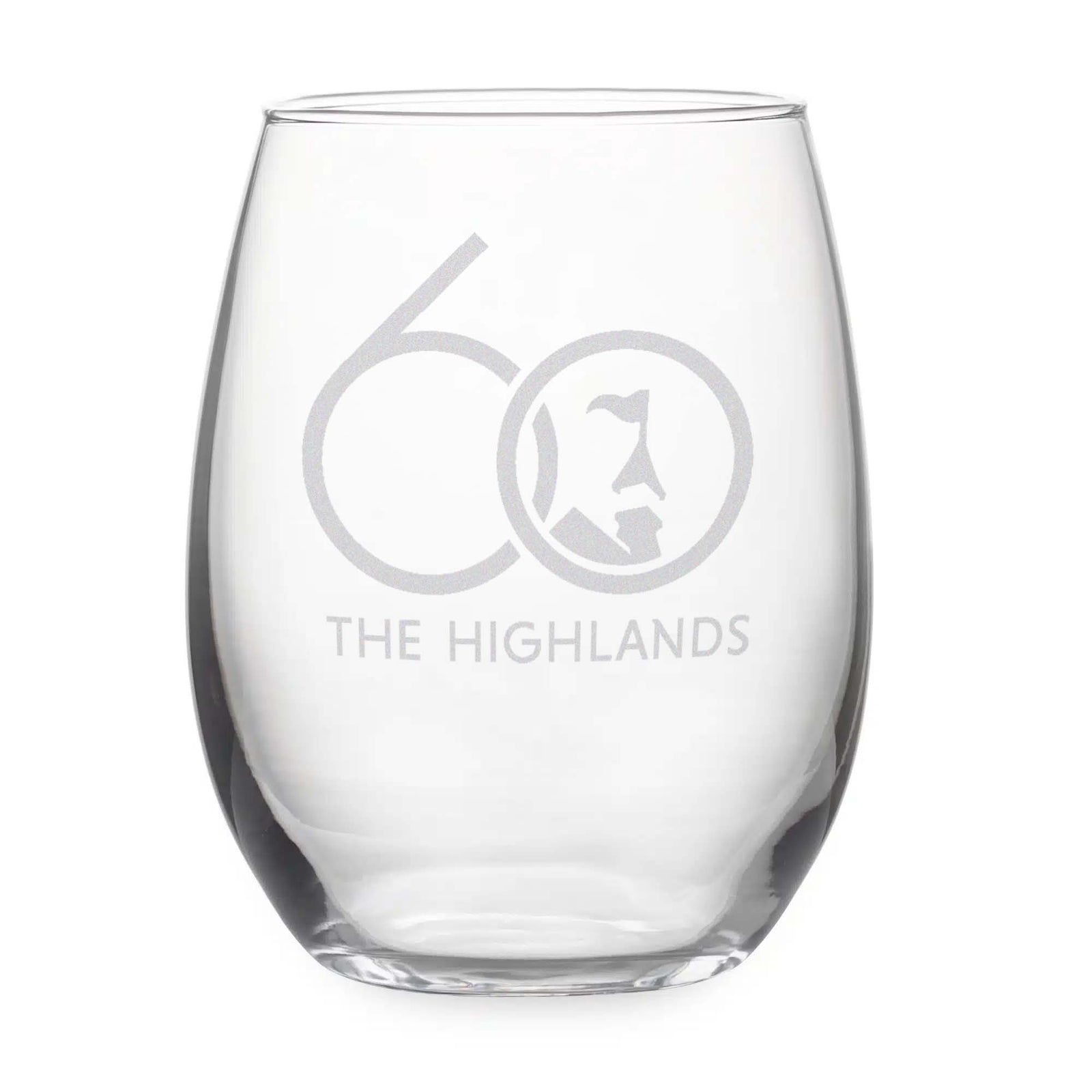 Highlands 60th Anniversary Stemless Wine Glass 2024 