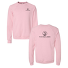 The Highlands Adult Crewneck Black Chest and Back Logo Pink