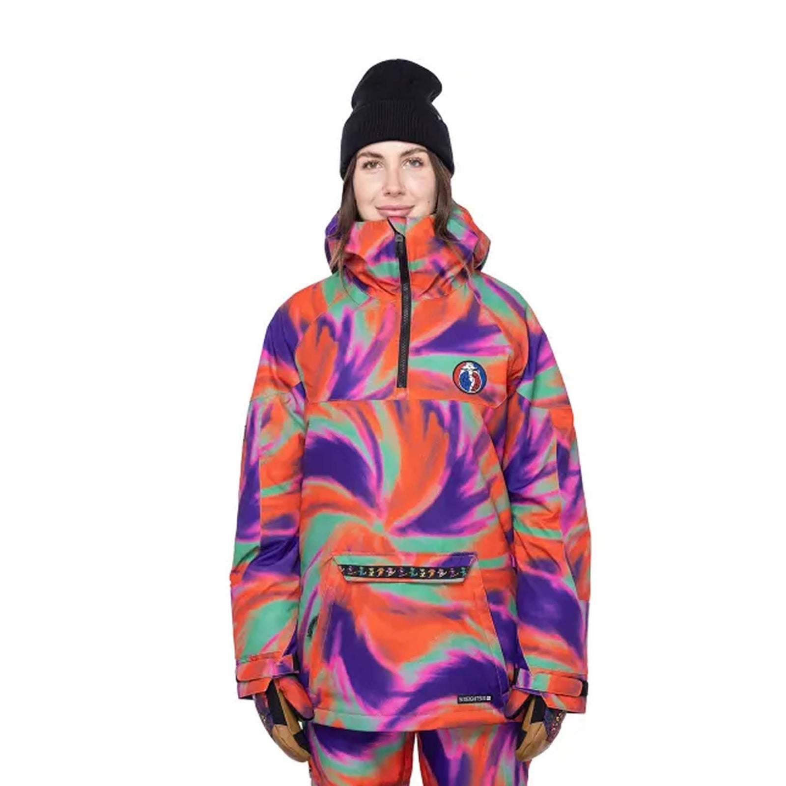 686 Women's Upton Insulated Anorak 2024 GRATEFUL DEAD WHITE TIE DYE