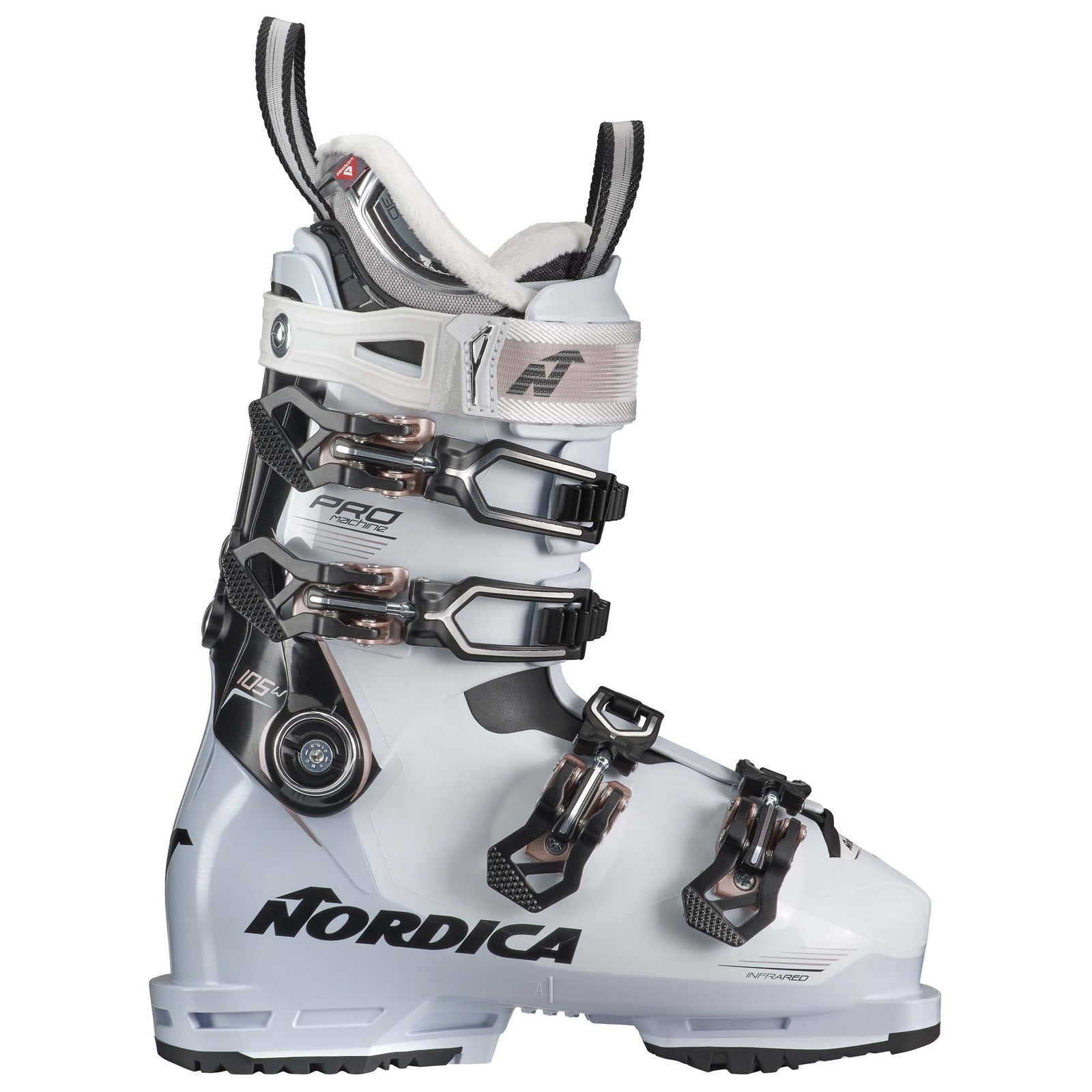 Nordica Women's Promachine 105 Ski Boot 2024 WHT/BLK/PINK
