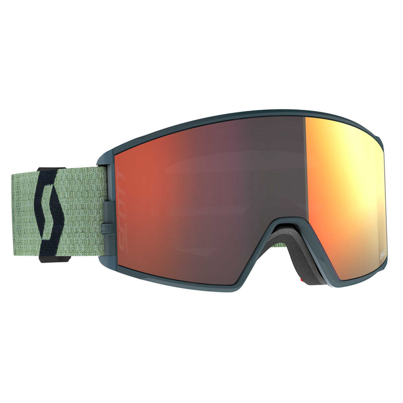 Scott React Goggles 2024 SOFT GREEN/BLK/SOLAR RED CHRM